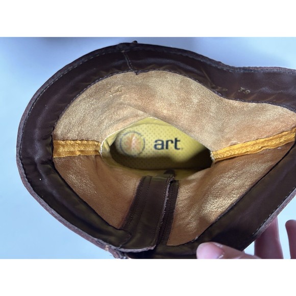 THE ART COMPANY COMFORT BOOTS ANKLE/MID CALF BROWN LEATHER /WOOL SZ 38 US 8 - Picture 10 of 16